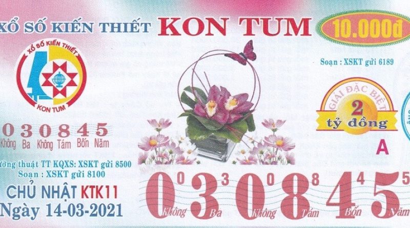 Mẫu vé xổ số Kon Tum và những thông tin cần biết