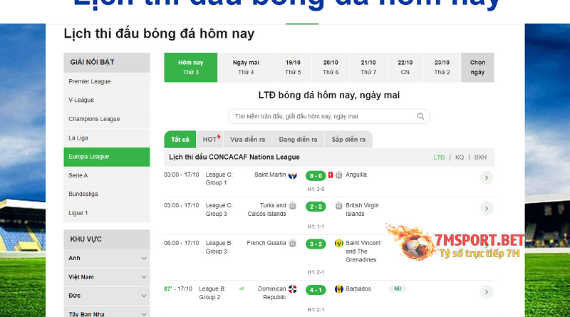 Lịch Thi Đấu 7M – Thông Tin Cập Nhật Liên Tục, Hàng Giờ