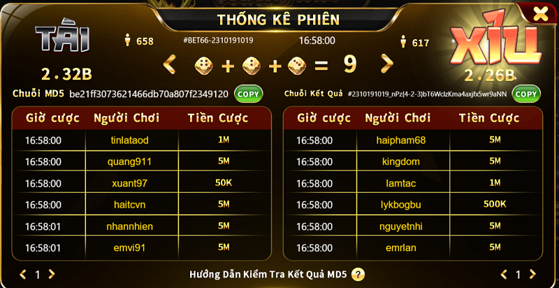 Tài Xỉu MD5 Xoso66 – Thể loại game mới được nhiều người yêu thích