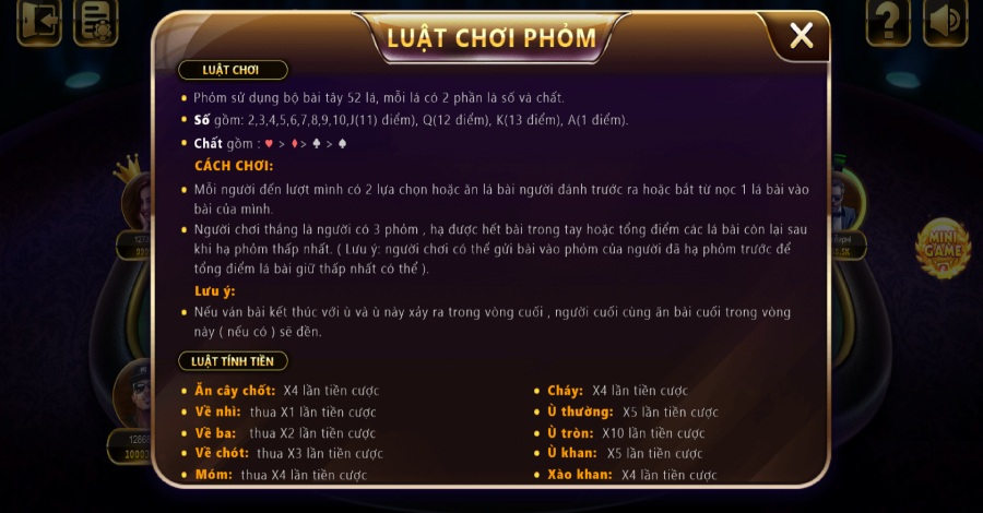 Tham khảo luật cực kỳ đơn giản của Phỏm tại cổng game 