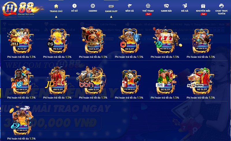 Sảnh slot game tại QH88 có gì đặc biệt