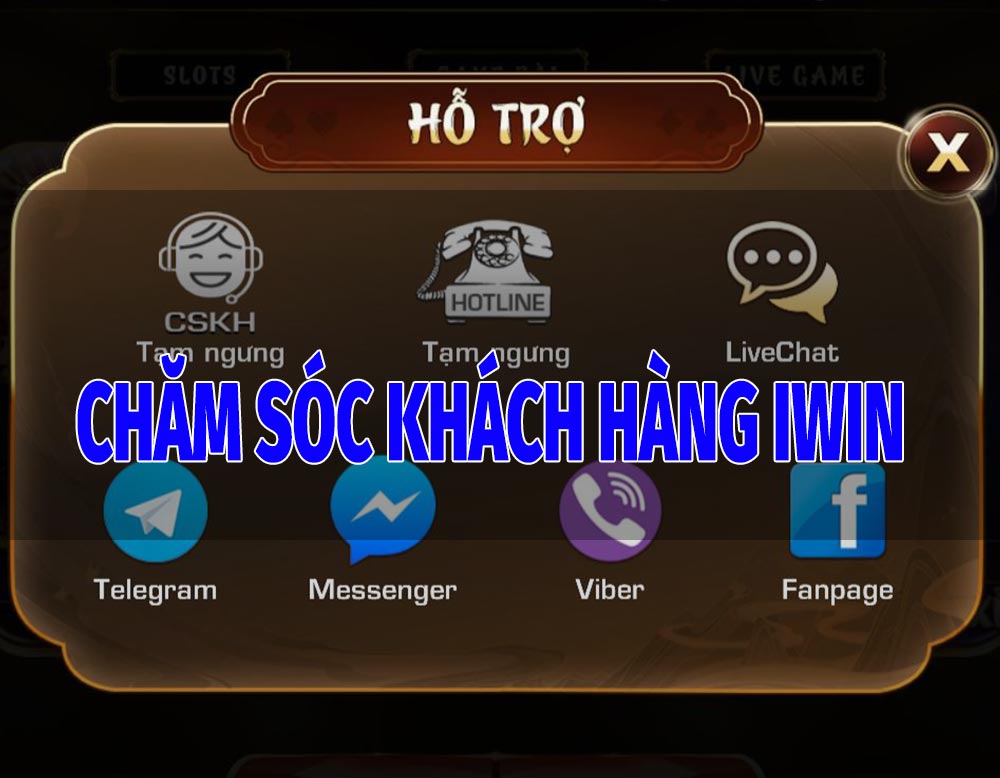 iWin hỗ trợ khách hàng 24/7 trên nhiều kênh khác nhau