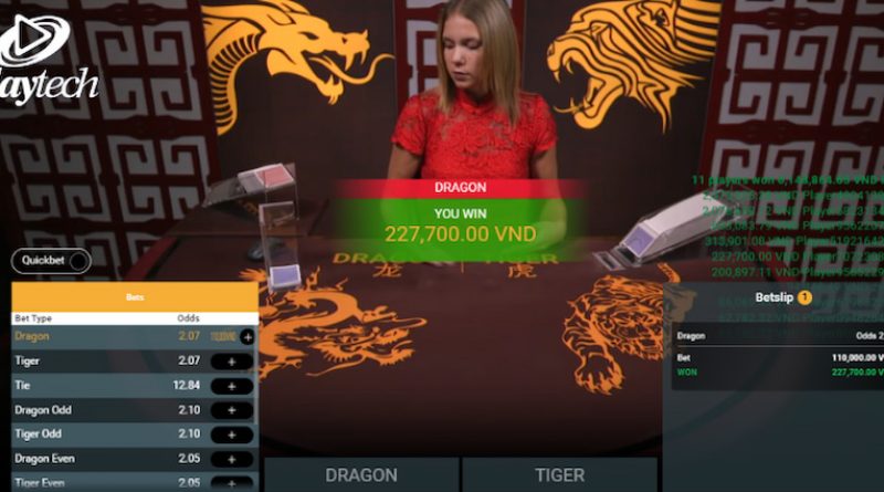 Chơi Bet on Dragon Tiger Playtech đầy hấp dẫn và lôi cuốn